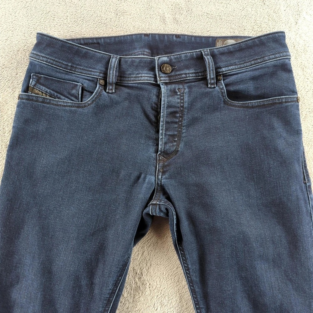 Diesel Sleenker Jeans Mens 32x32 Blue Slim Skinny Stretch Dark Wash Denim Pants